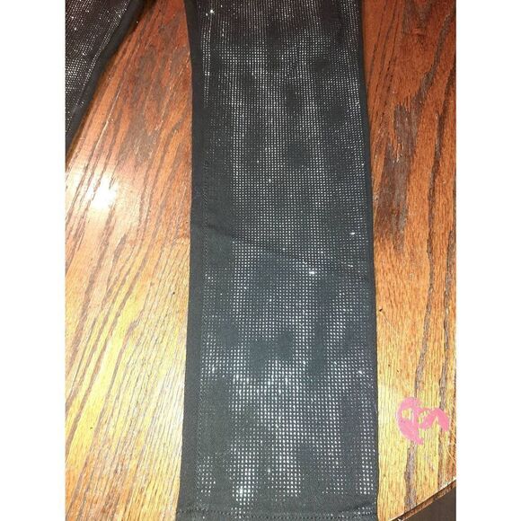 Juniors Jr Size 13 Almost Famous Black Bling Denim Blue Jeans Mid Rise - Picture 2 of 4